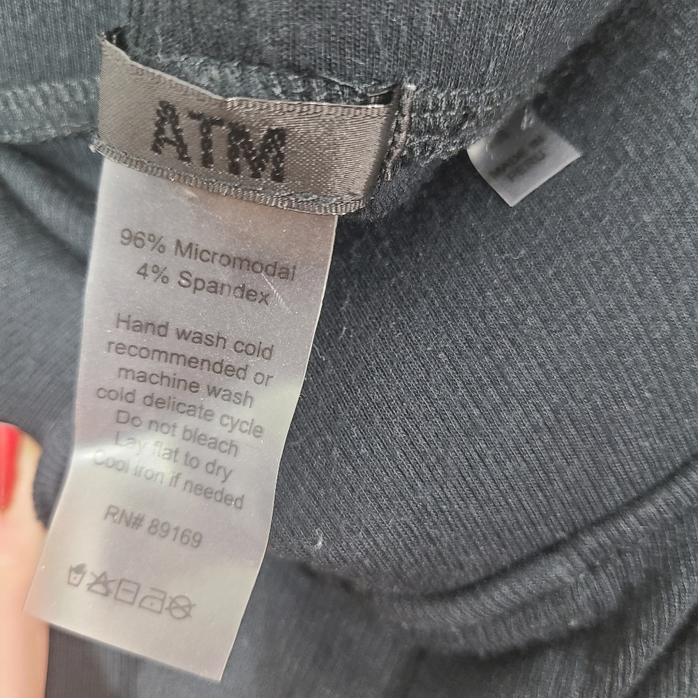 ATM Anthony Thomas Melillo Micromodal Spandex Jogger Stretch Crop Pants Size M - Picture 7 of 8